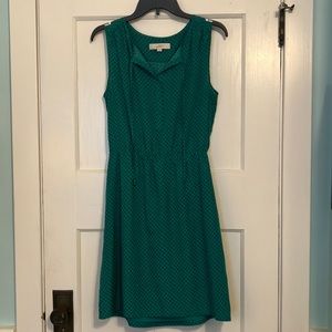 LOFT green and blue dress
